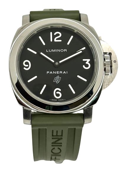 panerai green rubber strap